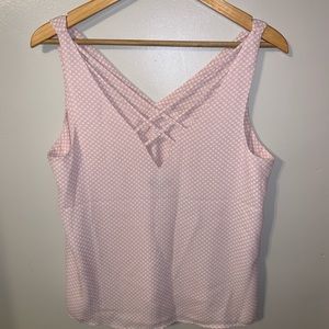 Express Tops - Express Pink Polka Dot Tank Express Tops - Express Pink Polka Dot Tank